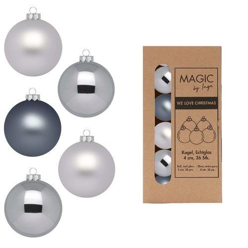 Weihnachtskugeln 4cm glas - 36,