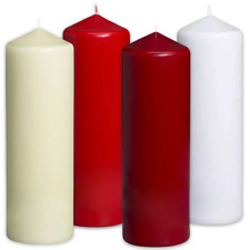 4er Set Stumpenkerzen 300x96 mm XXL Blockkerzen 2.Wahl Säulenkerzen glatt