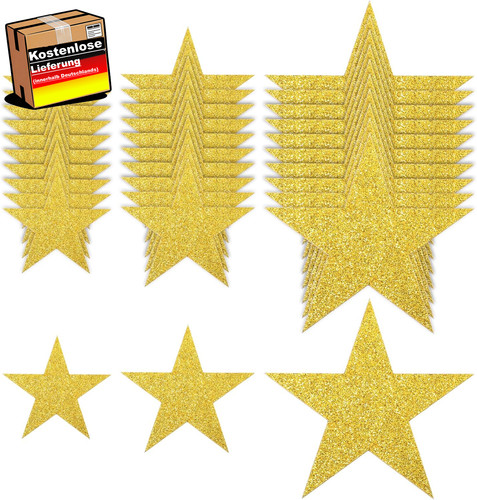 Stück goldene papiersterne - 90,