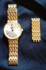 Dugena Quartz Damenarmbanduhr goldfarben mit neuer Batterie  ungetragen 3 Bar  