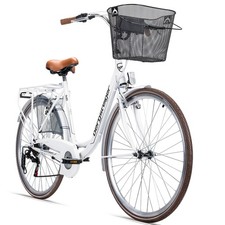 26 Zoll 28 Zoll Damenfahrrad Bergsteiger Paris QuickFix-Korb Citybike Shimano