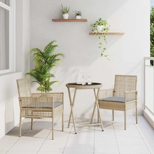 Garten Bistro Set Poly-Rattan