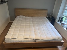 Luxus Anrei Eichenbett 2023 + 2x Schramm Divina Matratzen 90x200 – NP 14.000 €