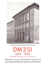 AK DDR Jena Ingenieurschule für Feinwerktechnik QSL Amateurfunk GST 1959