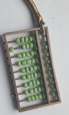 VINTAGE alter Metall Schlüsselring Sport Spiele Aktivität Zählmaschine Abbacus Zahlen