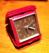 Edle vintage Reiseuhr  Blindenuhr Imhof Swiss 15 Jewels