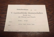 Alter Ausweis Motor Carl Zeiss