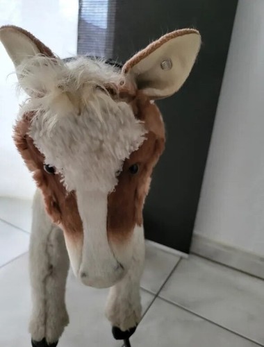 Steiff pferd auf rollen alt - steiff,