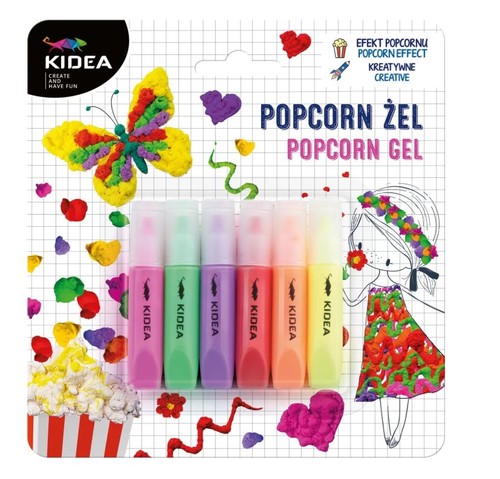 Kidea popcorn gel - popcorn, farben