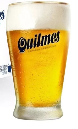 Glas quilmes bier - glas,