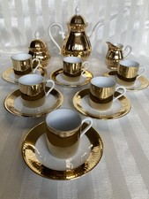 Mokka Service Vergoldet 15