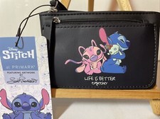 DISNEY STITCH ANGEL SCRUMP MÜNZE/KARTE GELDBÖRSE ETUI STEVE THOMPSON ART PRIMARK NEU