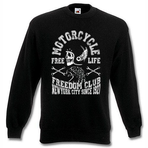 Sweatshirt biker rocker - sweatshirt,