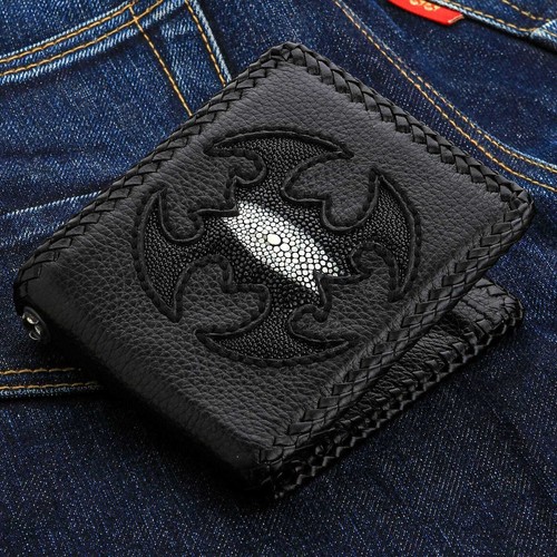 Schwarze leder scorpion - schwarze,