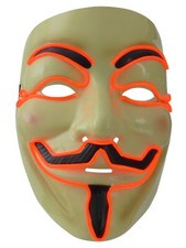 Led vendetta maske halloween - led,