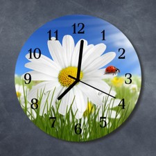 Tulup Echt-Glas Uhr Wanduhr