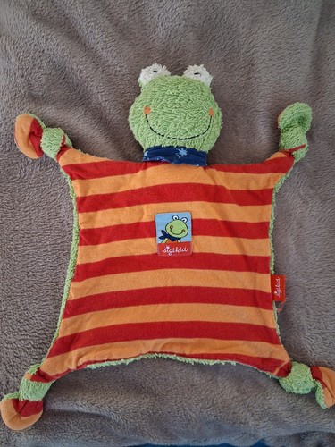 Schmusetuch frosch orange rot - schmusetuch,