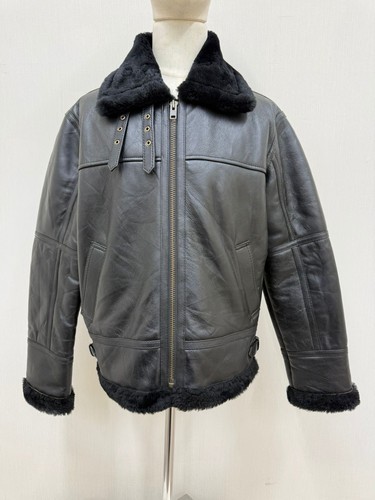 Herren lammfell leder flieger - lammfell,