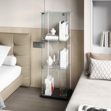 Eintürige Glasvitrine LED