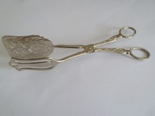 Gebäckzange, silberfarben, mit Verzierungen