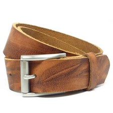 Ledergürtel breit braun - 4,