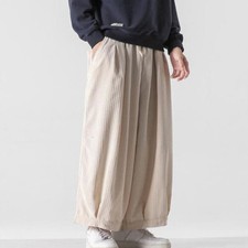 Herren Cord Baggy Hose Kung Fu