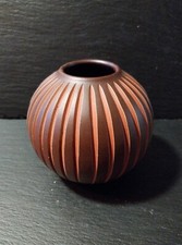 Vase / Wormser Keramik / Terra Sigillata / Kerbschnitt / Mid Century
