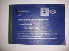 ORIGINALES DDR GARANTIEHEFT