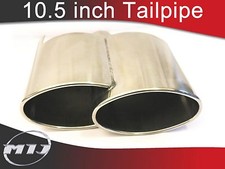 Big Semi Oval Stainless Slash Cut Endrohr linke Seite hinten Box Endrohr Trim Tip