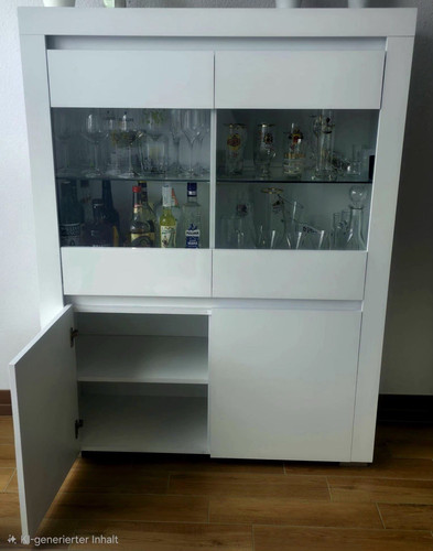 Vitrine weiß holz glas - vitrine, holz/glas