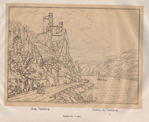 1830 burg rheinstein - ,