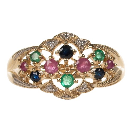 Ring gold 333 mit smaragd - gold,