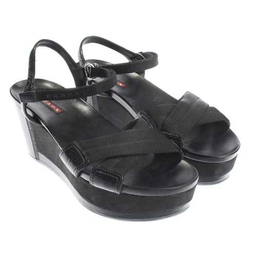 Prada linea rossa wedges - prada,