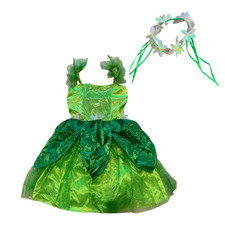 Kostüm Kinderkostüm Tinkerbell Grüne Fee Kleid, XL (8-10 Jahre)