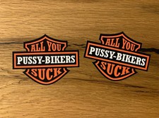 2x Suck Pussy Biker Decal
