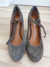 Geox Damenschuhe  Gr. 35 Pumps Keilabsatz Ledr grün-khaki Leder 