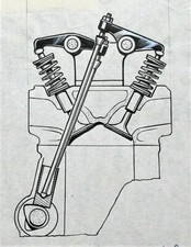 Autocar ORIGINAL 1949 Zeichnung. Peugeot 203 Motor Ventilwerk Paris Salon.