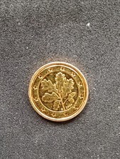 1 Cent  Münze goldfarbig
