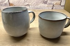 2 Becher mit Henkel Steinzeug