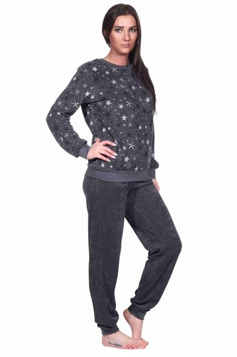 Damen frottee pyjama mit - damen,