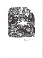 PETERIS UPITIS: Exlibris für Dr. Ruta Grava, Hygieia