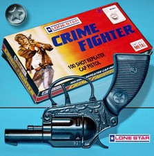 LONE STAR WICKE CRIME FIGHTER 100 SCHUSS SPIELZEUG PISTOLE 1980er FASCHING