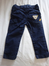 Neuwertige Steiff Hose marineblau Gr.80 tolle Taschen mit Bärkopfform