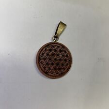 Redheart Blume des Lebens Anhänger Holz Red Heart Kettenanhänger Unbehandelt