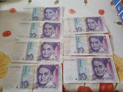 Schein deutsche mark - 7x,