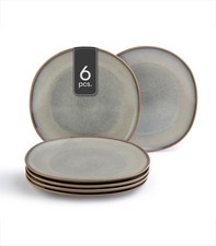 Villeroy & Boch LAVE Speiseteller 6er Set Essteller Steingut Grau Beige Ø 28 cm