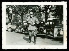 Wehrmacht Soldat Erwin 1939 vor Ford V8 Auto KFZ - WK2 Foto 9x6cm