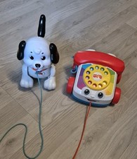 Fisher Price Telefon Nachzieh Hund Seil Spielzeug Baby Kinder Konvolut