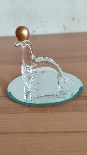 Glas kristall figur - kristall, seehund