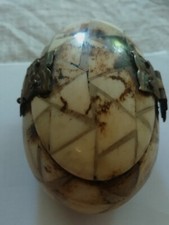 kleine alte antike Schmuckdose Material Knochen?,Perlmutt? oder anderem